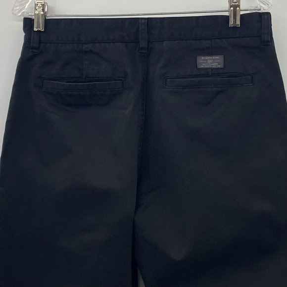 GAP KHAKIS CHINO CLASSIC FIT PANTS SLACKS BLACK UNISEX 30 x 30 - Picture 7 of 9
